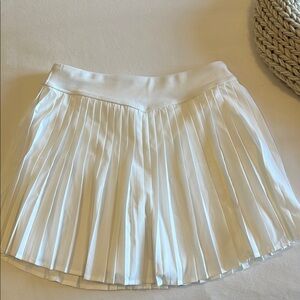 NWT Bad Birdie Double Down White Pleated Golf Skort 13”